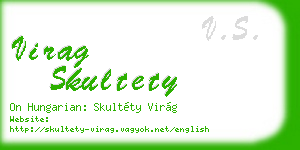 virag skultety business card
